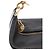 Borsa a mano con catena VERSACE in pelle nera e oro Auth bs35661A Nero D'oro - vista 10