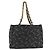 CHANEL Matelasse Chain Tote Bag Lona Recubierta Negro Oro CC Auth bs35682 Dorado - vista 13
