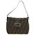 FENDI Zucca Canvas Mamma Baguette Borsa a Spalla Nero Marrone Auth 186463V - vista 13