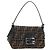FENDI Zucca Canvas Mamma Baguette Mini Shoulder Bag Black Brown Auth yk20529SAM Marrone Nero