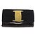Borsa a tracolla con catena Vara Ribbon Salvatore Ferragamo in vernice nera e oro Auth bs35689 Nero D'oro - vista 13