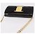 Borsa a tracolla con catena Vara Ribbon Salvatore Ferragamo in vernice nera e oro Auth bs35689 Nero D'oro - vista 7