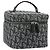 Beauty Case Christian Dior Trotter Canvas Navy Silver Auth mr2574V Argento Blu navy