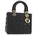 Borsa Christian Dior Canage in pelle di agnello nera e oro Auth yk20569SAM Nero D'oro