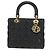 Borsa Christian Dior Canage in pelle di agnello nera e oro Auth yk20569SAM Nero D'oro - vista 13