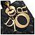 Borsa Christian Dior Canage in pelle di agnello nera e oro Auth yk20569SAM Nero D'oro - vista 18