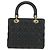 Borsa Christian Dior Canage in pelle di agnello nera e oro Auth yk20569SAM Nero D'oro - vista 2