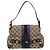 Borsa a Spalla GUCCI GG Canvas Horsebit Beige 129699 Auth 188006V - vista 13