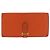Hermès HERMES Bane Souffle Long Wallet Leather Orange Gold Auth bs35718 D'oro Arancione - vista 13