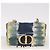 Borsa a tracolla Christian Dior Cannage Miss Caro in tela blu navy e oro Auth 188825SAM D'oro - vista 12