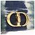 Borsa a tracolla Christian Dior Cannage Miss Caro in tela blu navy e oro Auth 188825SAM D'oro - vista 17