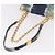 Borsa a tracolla Christian Dior Cannage Miss Caro in tela blu navy e oro Auth 188825SAM D'oro - vista 7