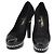 Escarpines CHANEL Pearl Suede 35 1/2 Black CC Auth am11955M Negro