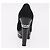 Escarpines CHANEL Pearl Suede 35 1/2 Black CC Auth am11955M Negro - vista 13