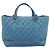 CHANEL Matelasse Chain Shoulder Bag Leather 2way Blue Silver CC Auth 189071M Argento - vista 2