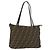 Borsa Tote FENDI Zucca Canvas Nero Marrone Auth 188232