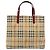 Borsa Tote BURBERRY Nova Check in PVC e pelle beige argento Auth 187812A - vista 13