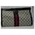 Pochette Gucci Monogram con Striscia Web Rosso Beige Blu scuro - vista 2