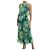 Pinko grünes Maxikleid mit Tie-Dye-Print Weiß Gelb