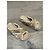 Miu Miu Mou Sandali piatti in paglia intrecciata e pelle Beige D'oro - vista 10