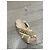 Miu Miu Mou Sandali piatti in paglia intrecciata e pelle Beige D'oro - vista 5