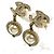 Orecchini Chanel Metal Coco Mark Rhinestone Faux Pearl - vista 2