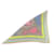 Chal triangular de cachemira Exlibris Hermès Rosa Beige Arena