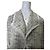 Rachel Zoe Jaqueta de Tweed com Franjas Branco Azul Bege Castanho claro - vista 4