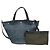 Borsa tote a tracolla in denim e pelle blu navy Prada 1BG244