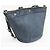 Borsa tote a tracolla in denim e pelle blu navy Prada 1BG244 - vista 6