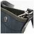 Borsa tote a tracolla in denim e pelle blu navy Prada 1BG244 - vista 7
