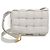 Borsa a tracolla da donna Bottega Veneta Intrecciato Padded Cassette Bianco sporco