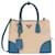 Prada Saffiano Double Bag Medium BN2775 Blu Beige  - vista 1