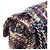 Chanel Blue CC Tweed Print Nylon Single Flap Blu navy - vista 5
