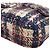 Chanel Blue CC Tweed Print Nylon Single Flap Blu navy - vista 6