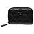 Chanel Black CC gestepptes Caviar Zip-Geldbeutel Schwarz