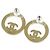 Orecchini Chanel Gold CC placcati oro e strass, rotondi, chiusura a perno D'oro - vista 2