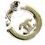 Orecchini Chanel Gold CC placcati oro e strass, rotondi, chiusura a perno D'oro - vista 3