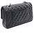 Borsa a tracolla Chanel Matelassé Double Flap Nero - vista 2