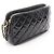 Borsa a tracolla Chanel Matelassé in vernice nera Nero - vista 2