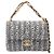 Borsa a Spalla Chanel Matelassé Faux Pearl Nero Bianco