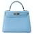 Hermès Borsa Hermes Kelly 28 in pelle Epsom Celeste Blu chiaro
