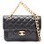 Chanel Matelassé Small Flap 2-Way Schultertasche Schwarz