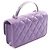 Mini borsa a tracolla con manico Matelassé Chanel Porpora - vista 2