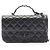 Borsa a tracolla 2-way con manico Chanel Matelassé Nero