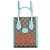 Borsa Gucci Interlocking G Tiger GG Supreme Beige Arancione Blu chiaro
