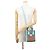 Borsa Gucci Interlocking G Tiger GG Supreme Beige Arancione Blu chiaro - vista 5