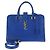 Borsa Cabas in Pelle Monogramma Yves Saint Laurent Blu