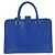 Borsa Cabas in Pelle Monogramma Yves Saint Laurent Blu - vista 2
