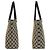 Bolso Tote de Lona GG y Cuero Gucci Negro - vista 7